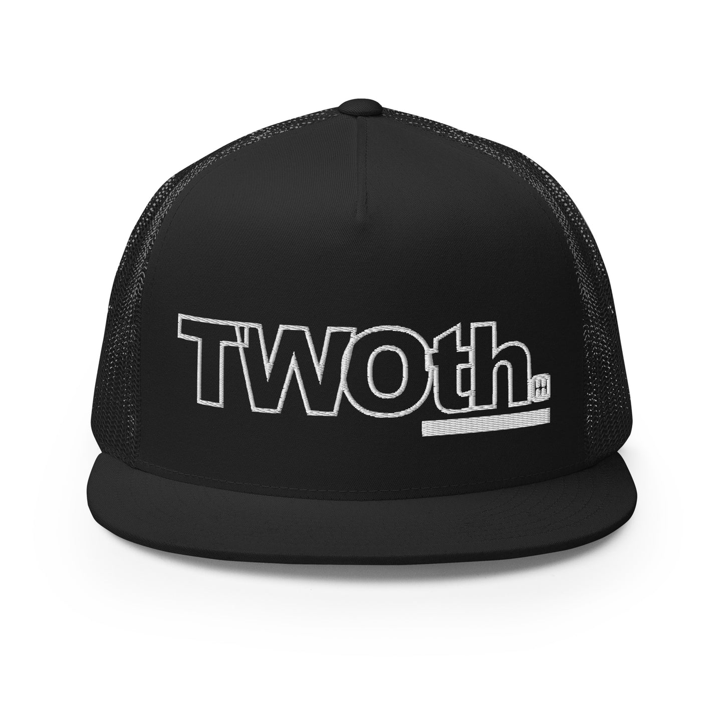 OnTheLine WHT | Flat Trucker Cap