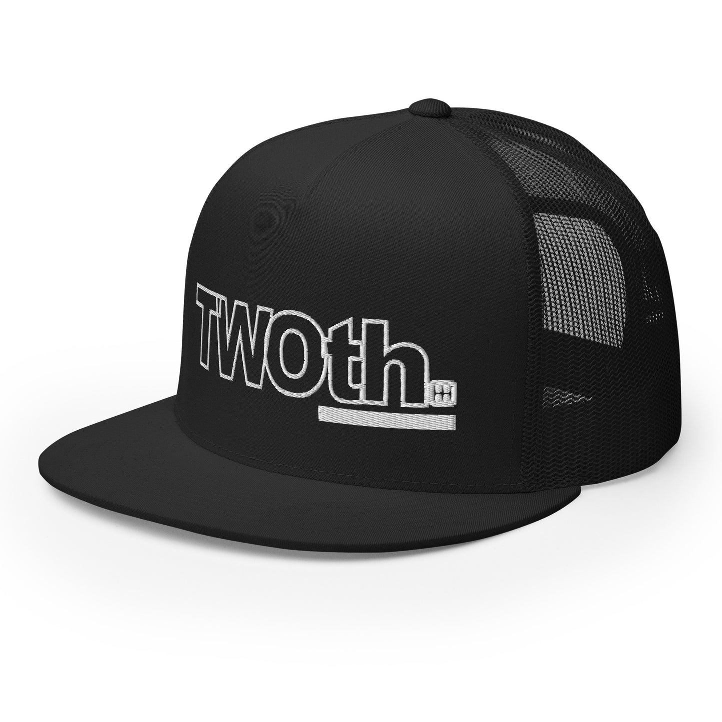 OnTheLine WHT | Flat Trucker Cap