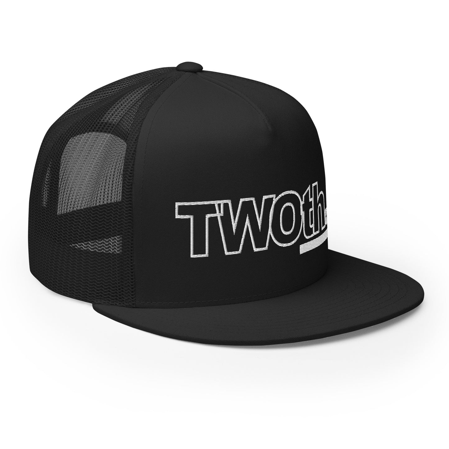 OnTheLine WHT | Flat Trucker Cap