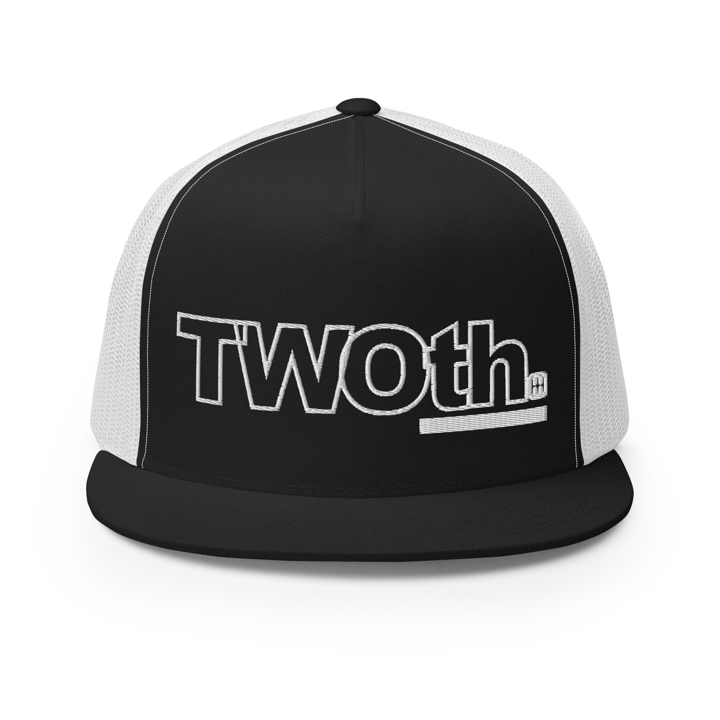 OnTheLine WHT | Flat Trucker Cap