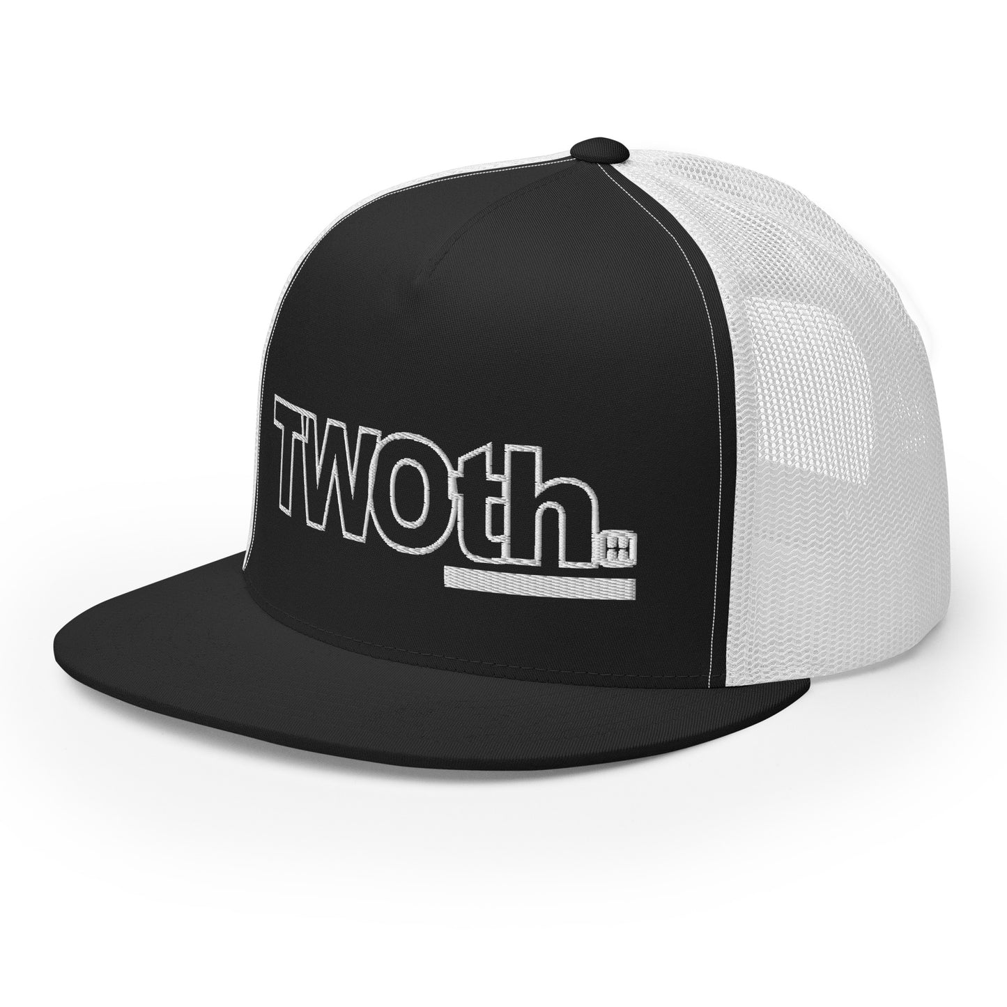 OnTheLine WHT | Flat Trucker Cap