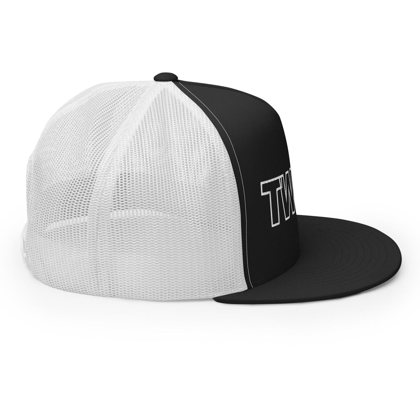 OnTheLine WHT | Flat Trucker Cap