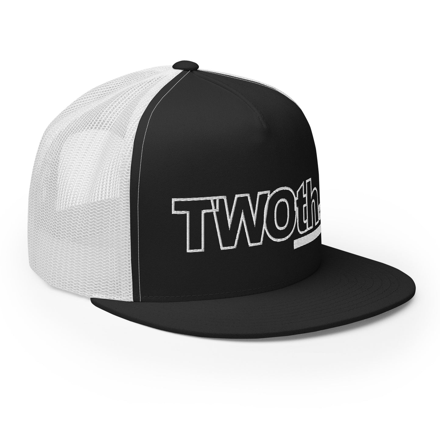 OnTheLine WHT | Flat Trucker Cap