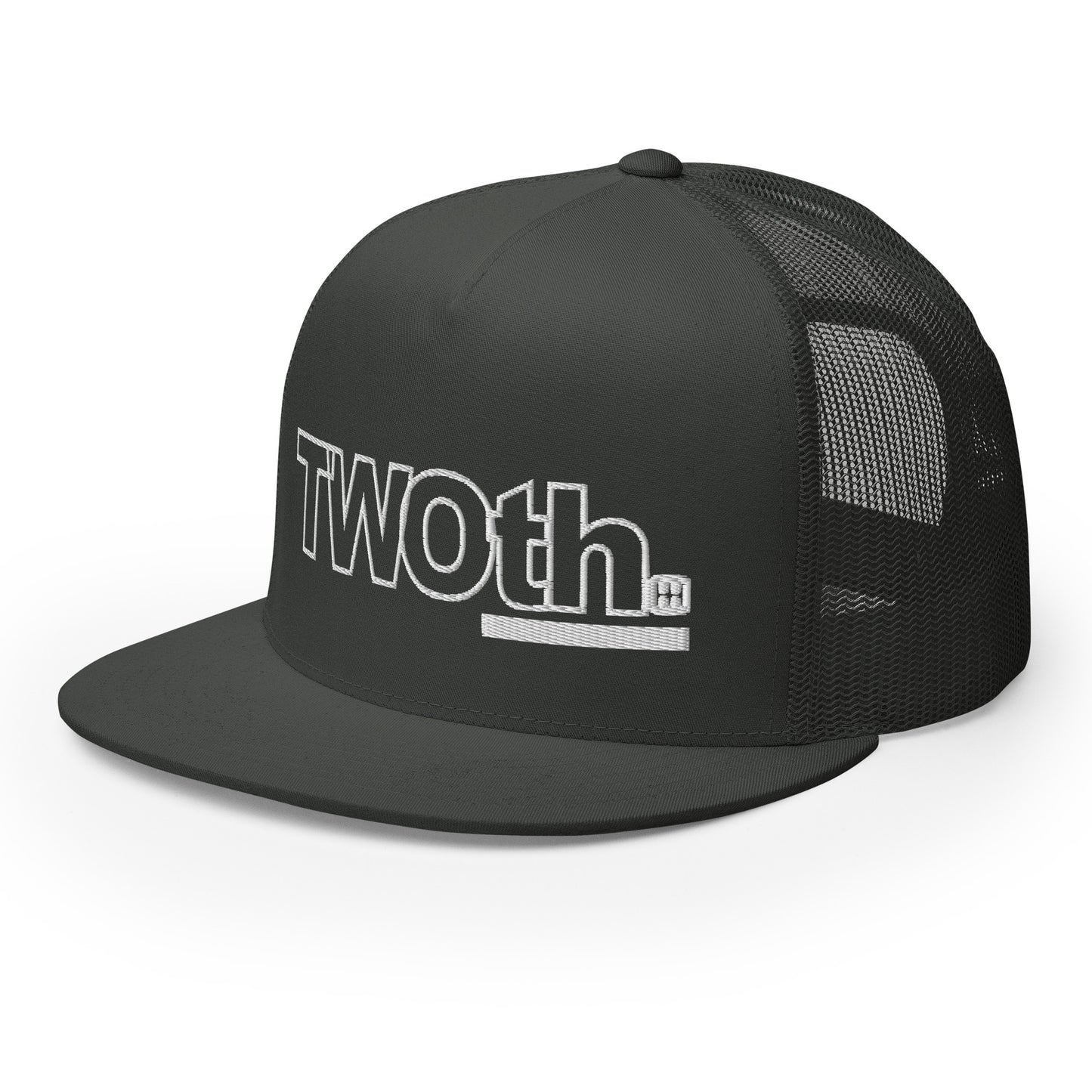 OnTheLine WHT | Flat Trucker Cap