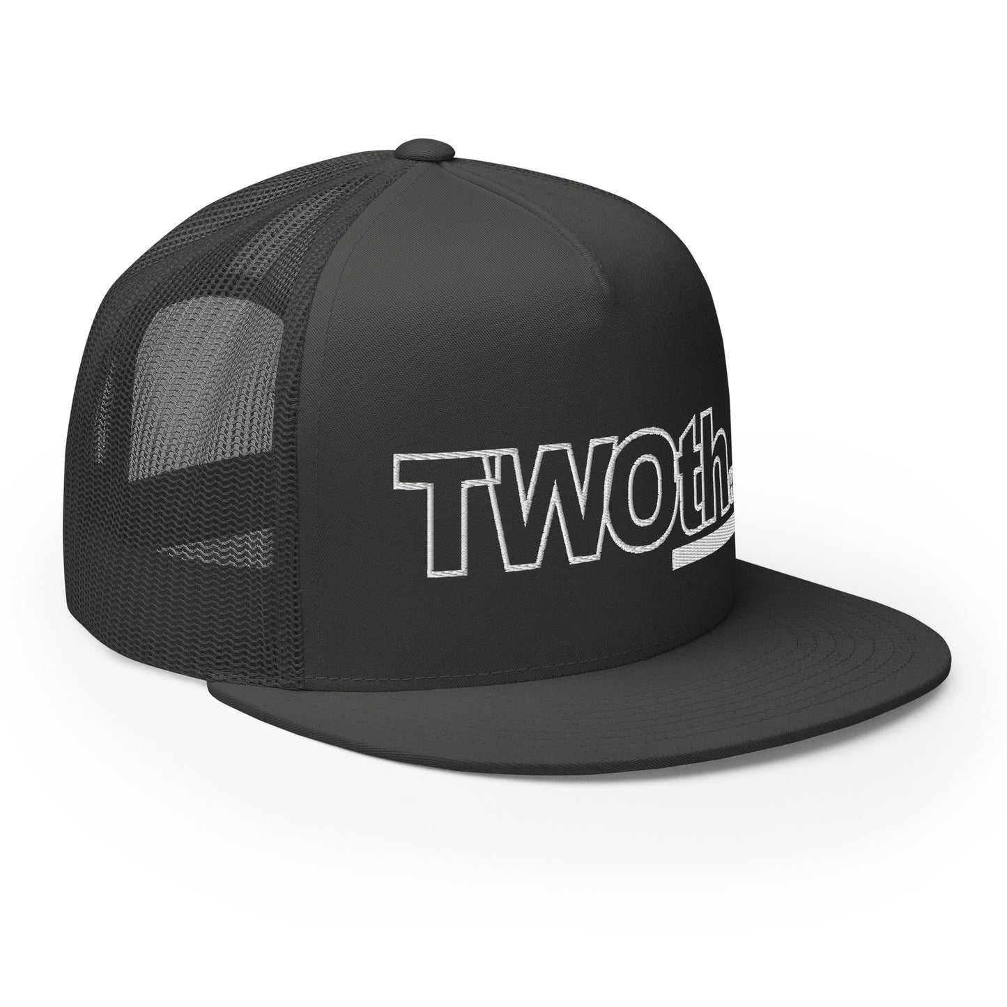 OnTheLine WHT | Flat Trucker Cap