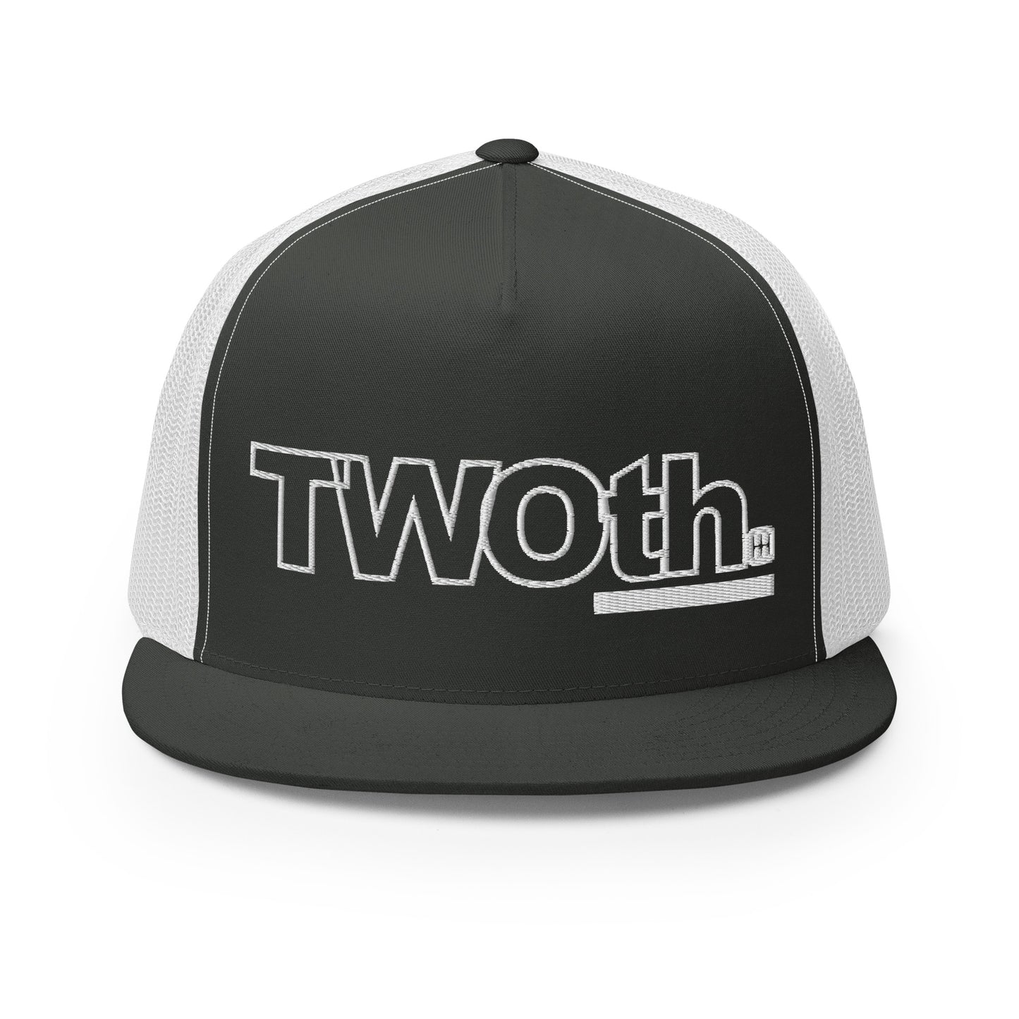 OnTheLine WHT | Flat Trucker Cap