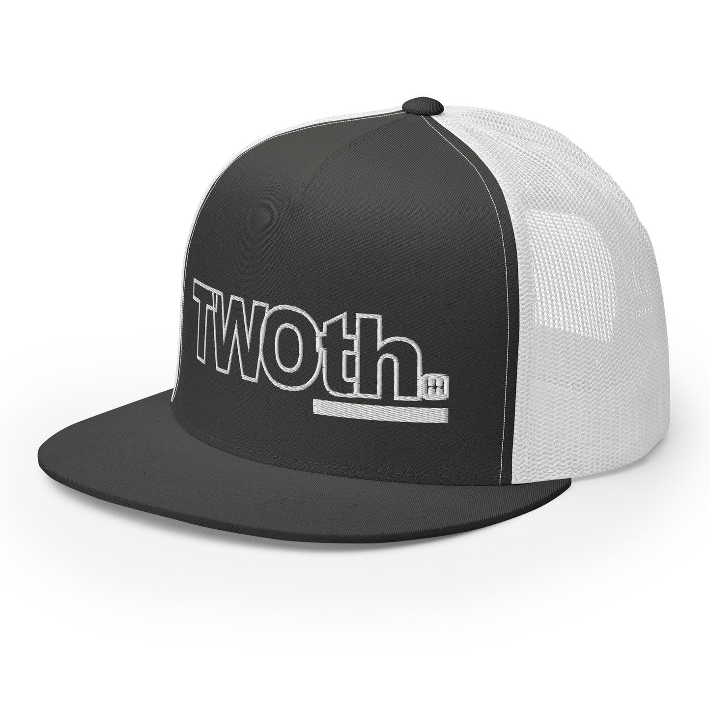 OnTheLine WHT | Flat Trucker Cap