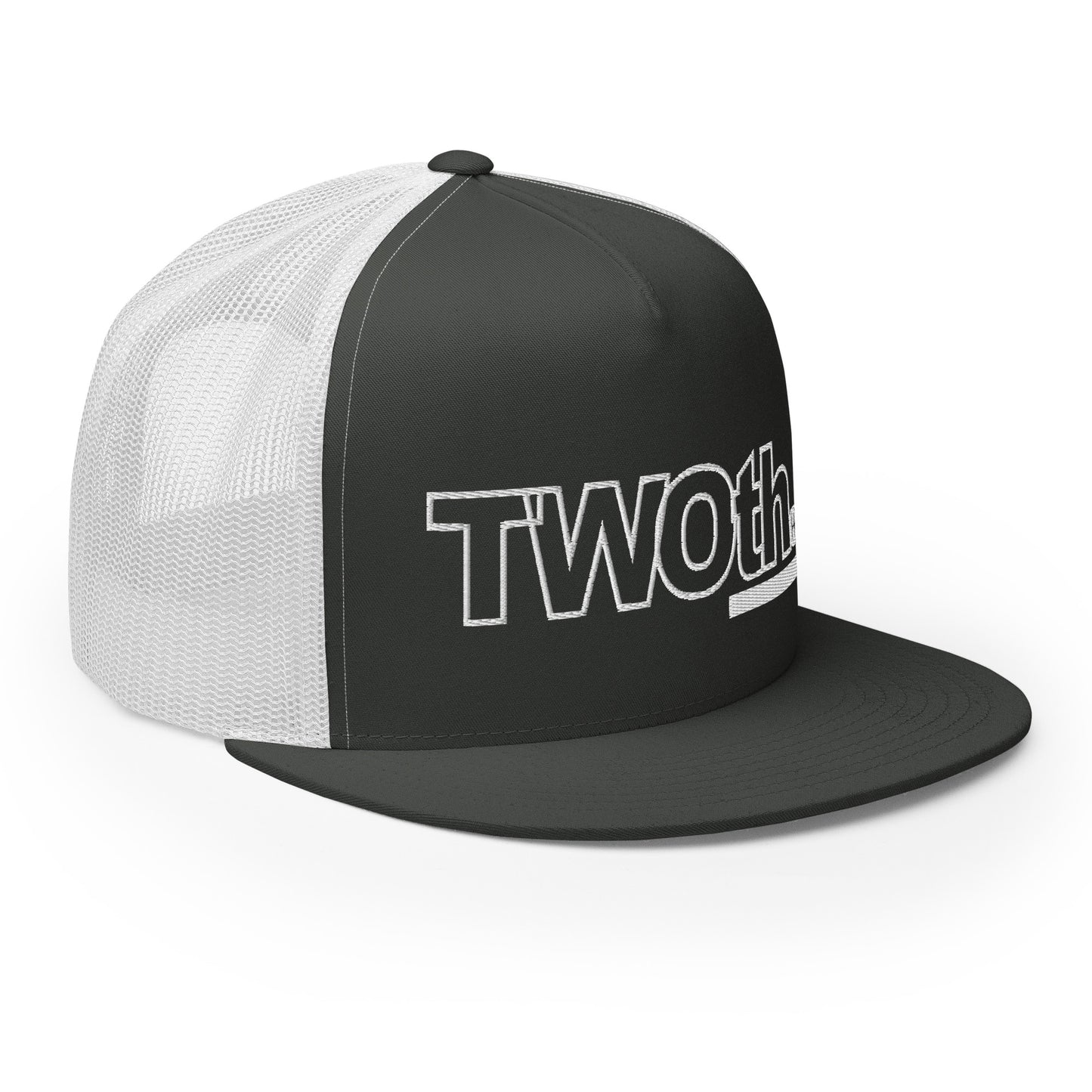 OnTheLine WHT | Flat Trucker Cap