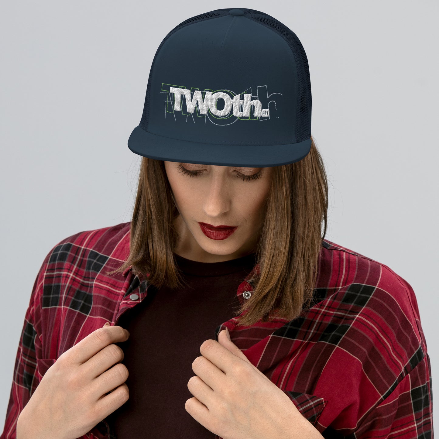 TrackLimits PNK | Flat Trucker Hat