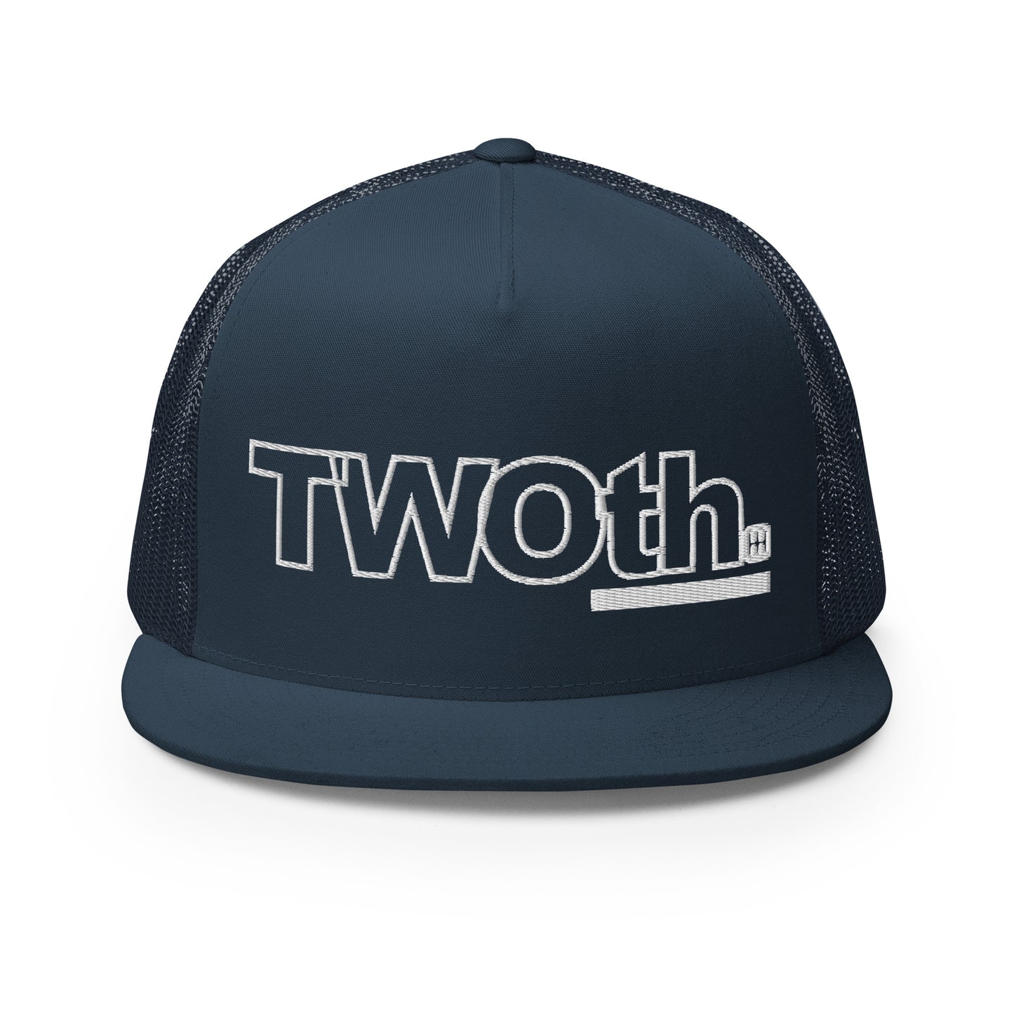 OnTheLine WHT | Flat Trucker Cap