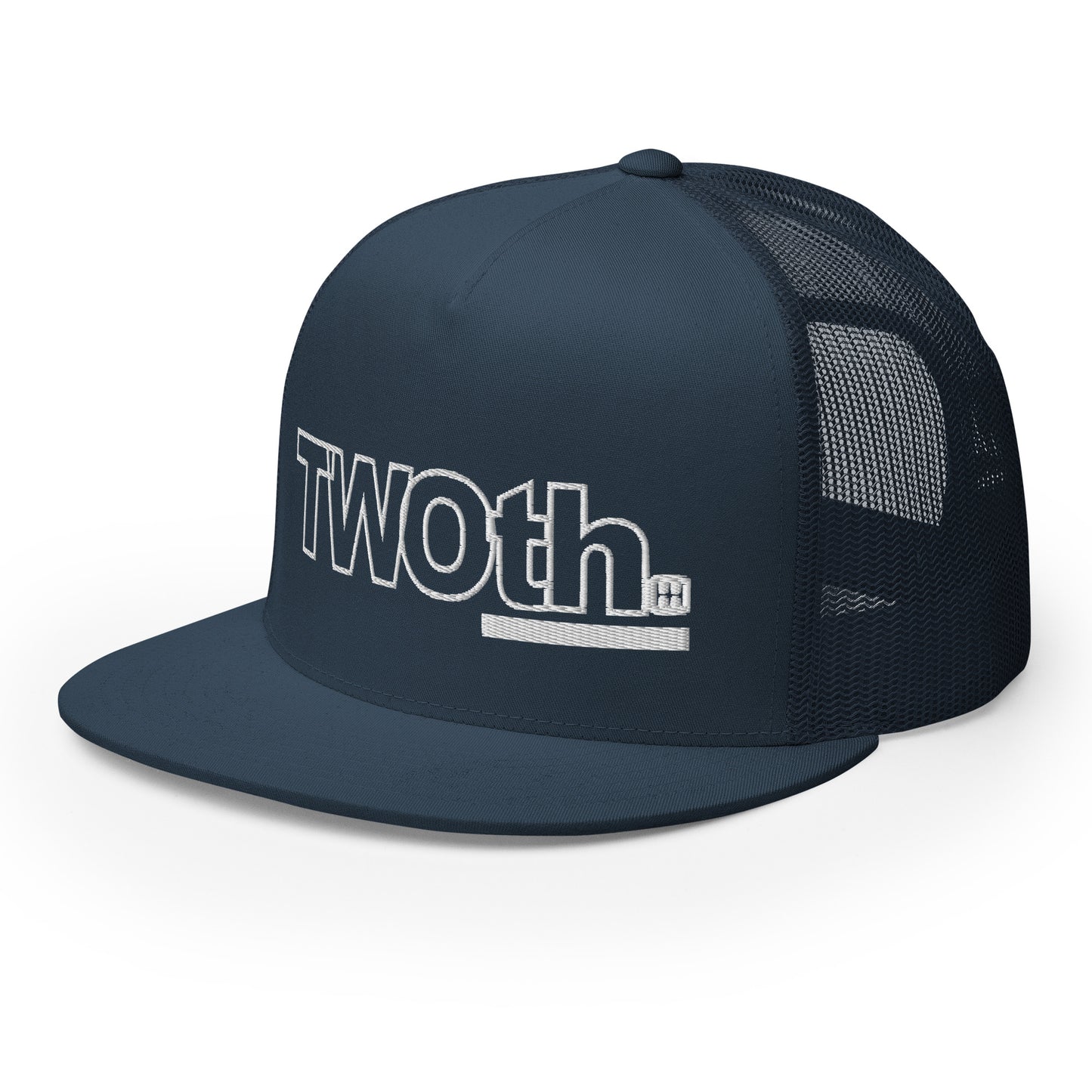 OnTheLine WHT | Flat Trucker Cap