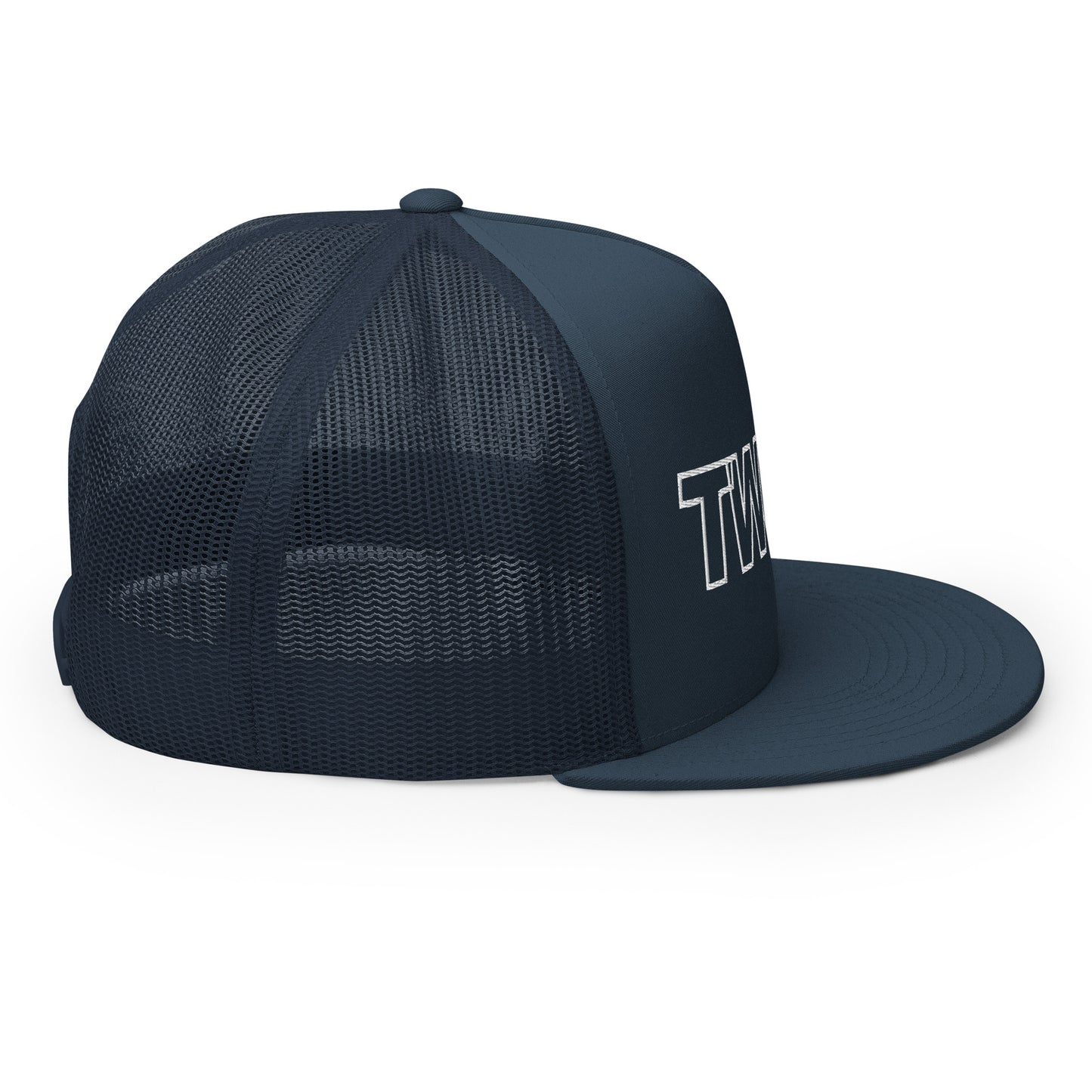 OnTheLine WHT | Flat Trucker Cap