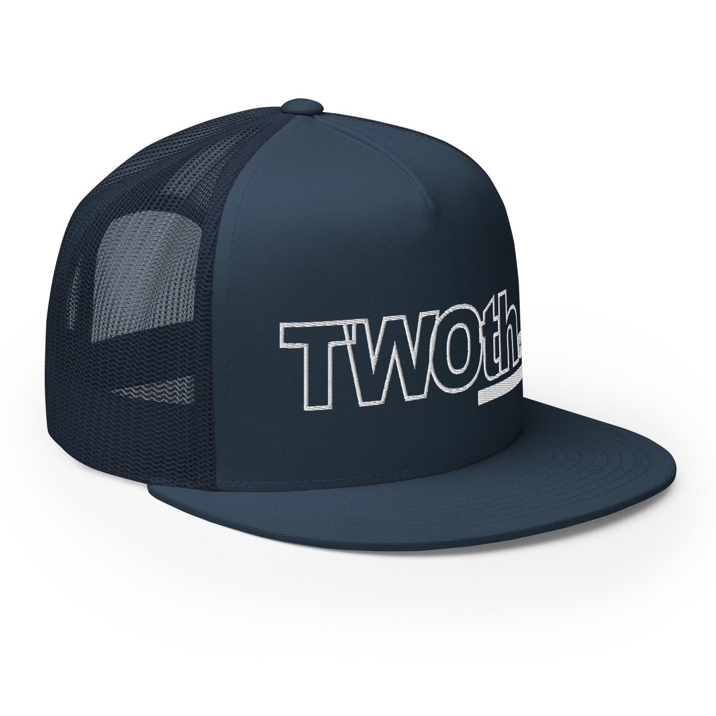 OnTheLine WHT | Flat Trucker Cap