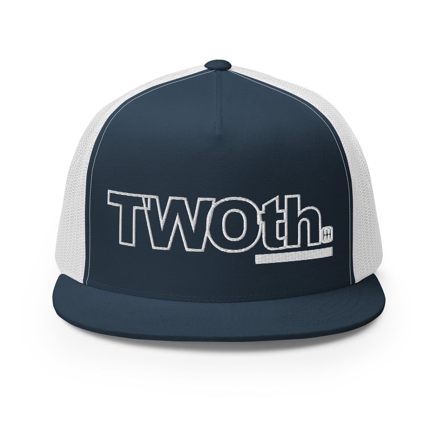 OnTheLine WHT | Flat Trucker Cap