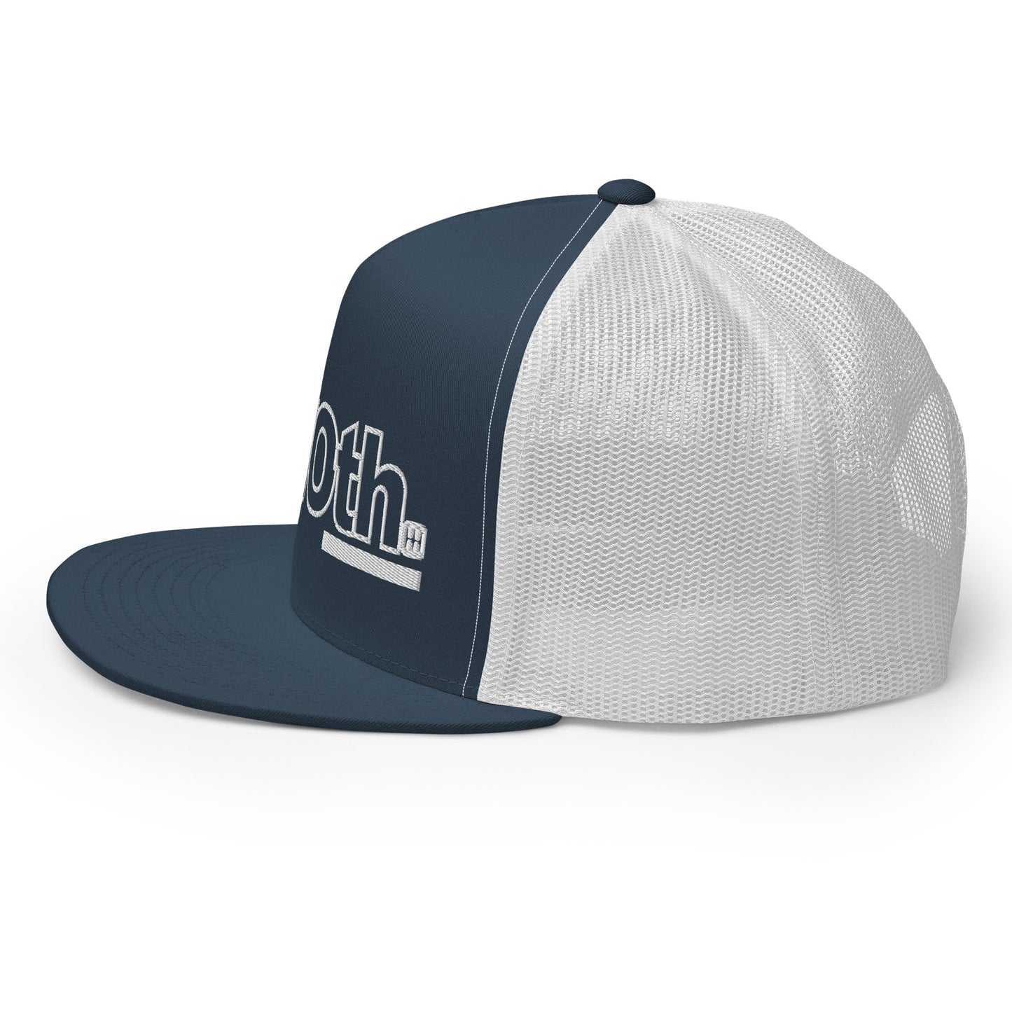 OnTheLine WHT | Flat Trucker Cap
