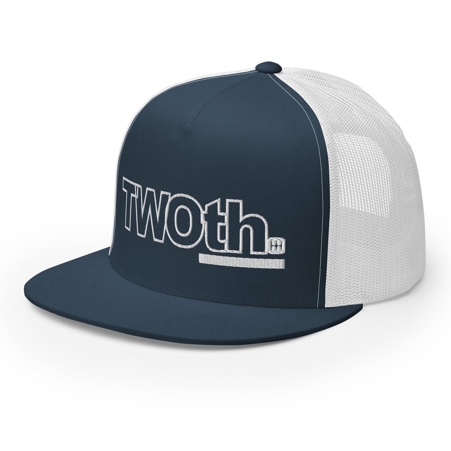 OnTheLine WHT | Flat Trucker Cap