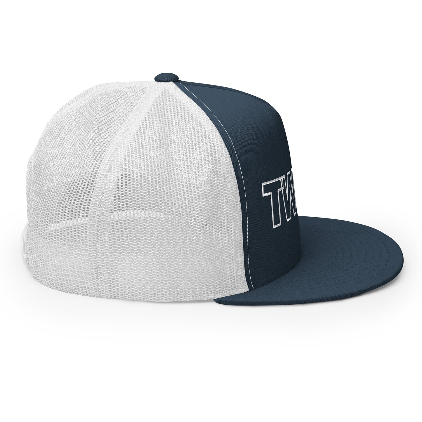 OnTheLine WHT | Flat Trucker Cap