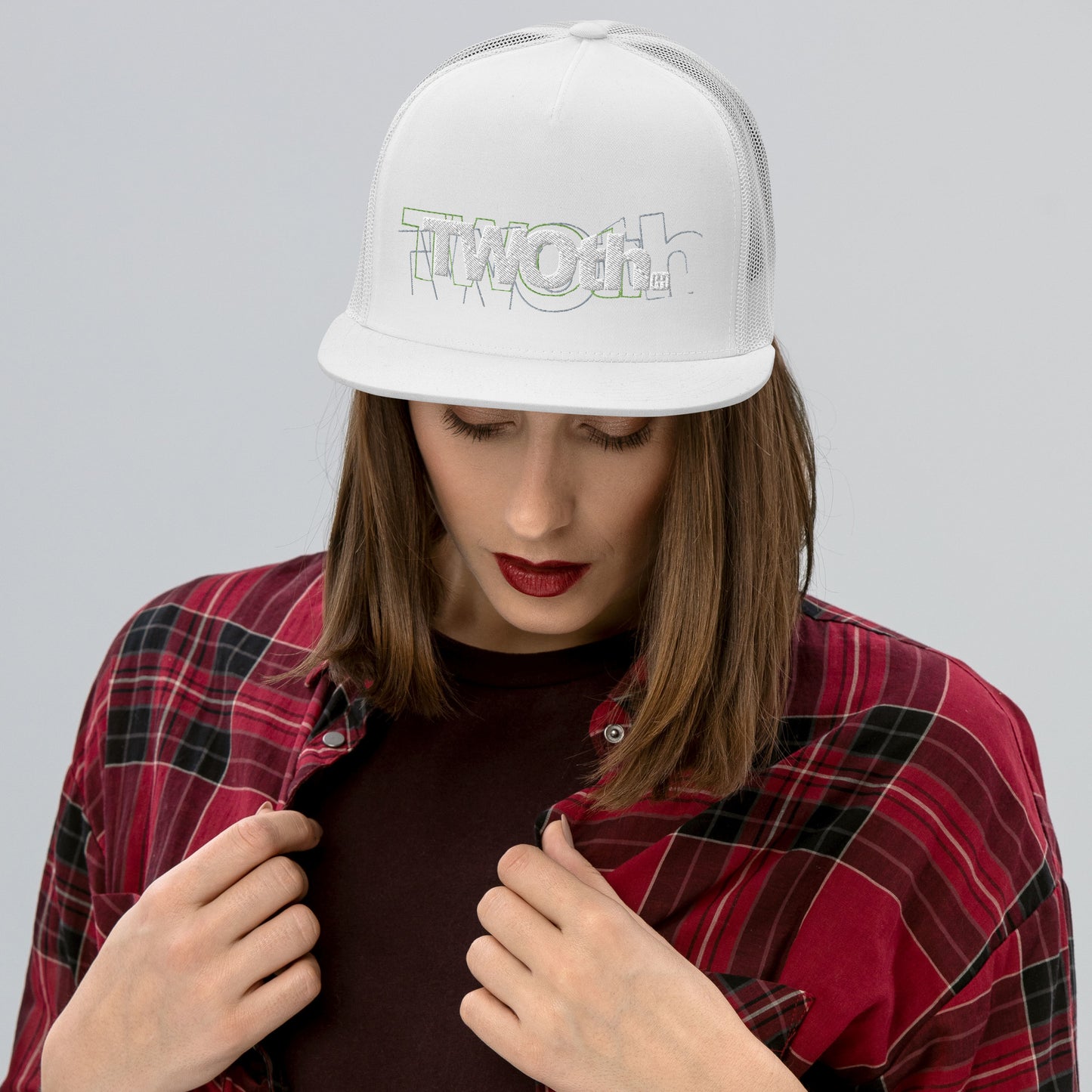 TrackLimits PNK | Flat Trucker Hat