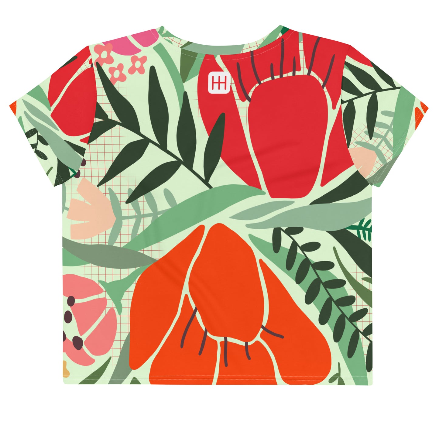 SnowBirds | Womens Floral Crop Tee