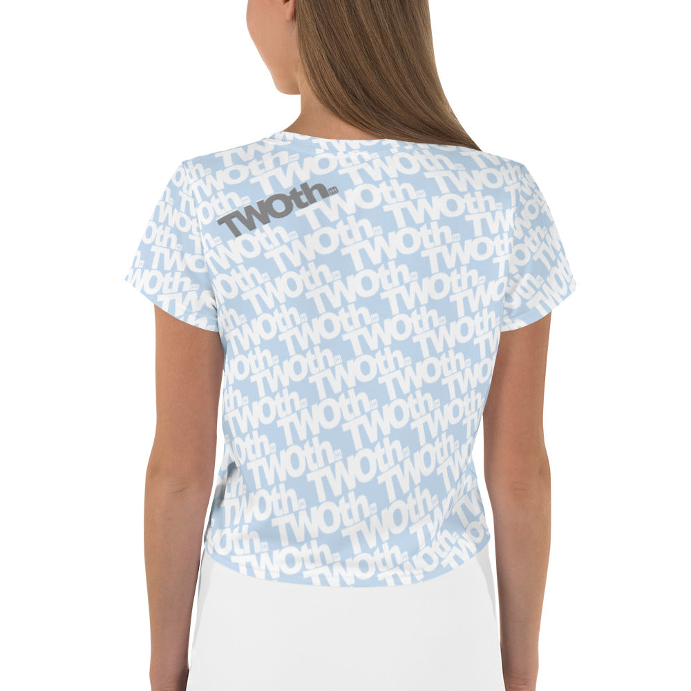 Brickyard Laguna | Women's Crop Tee | Laguna Blue