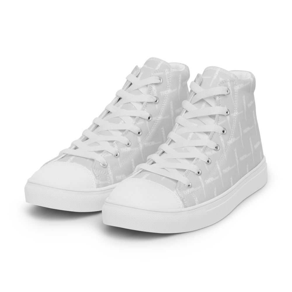 DesignerCarbon Blanc | Men's Hightop Canvas Shoes