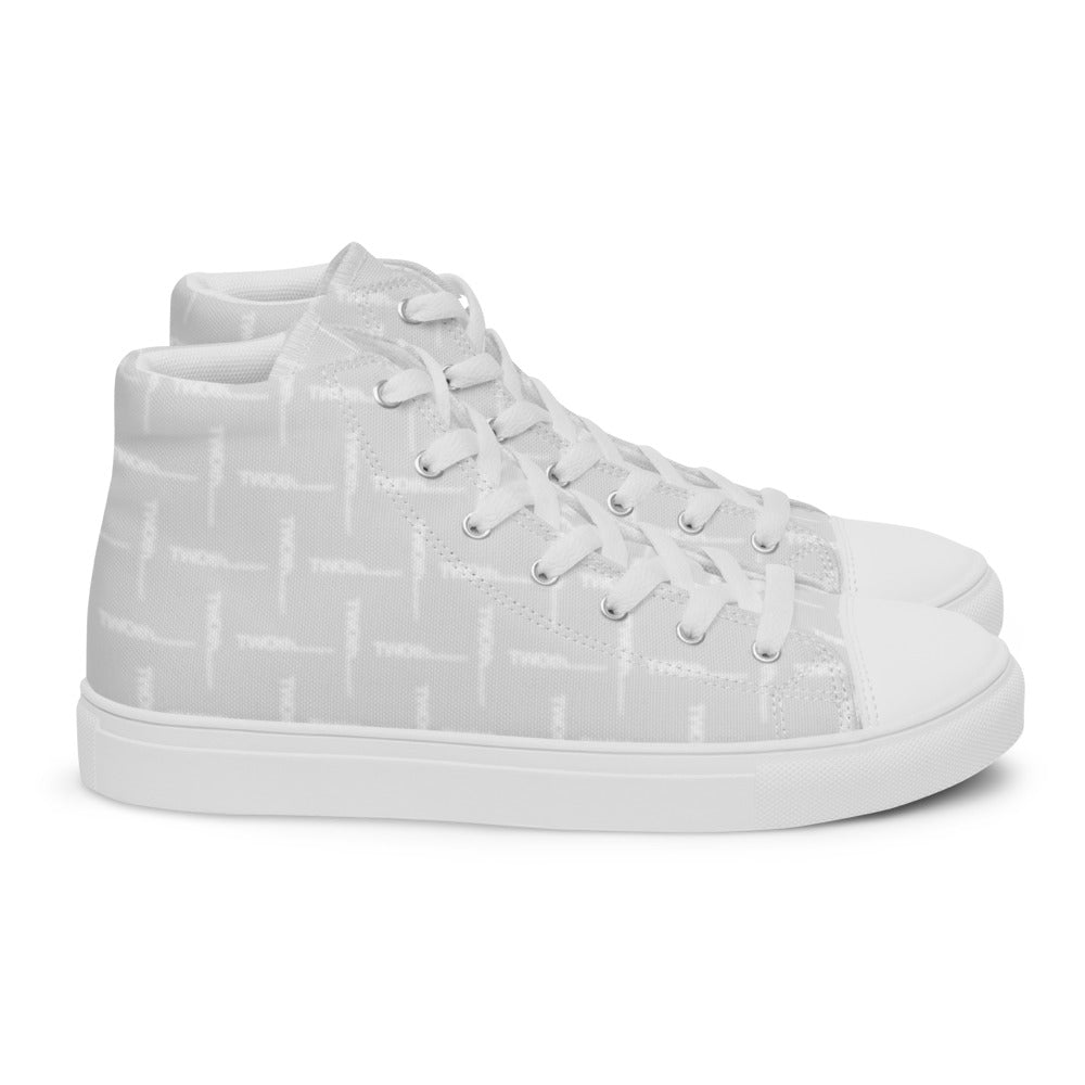 DesignerCarbon Blanc | Men's Hightop Canvas Shoes